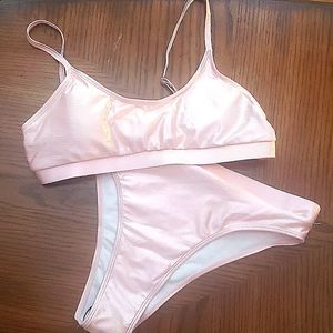 Shiny Pink SHEIN Bathing Suit, Large